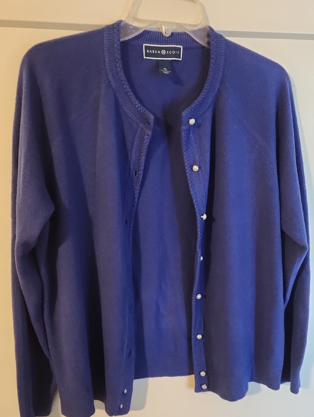 Karen Scott Cardigan Dark Blue XL